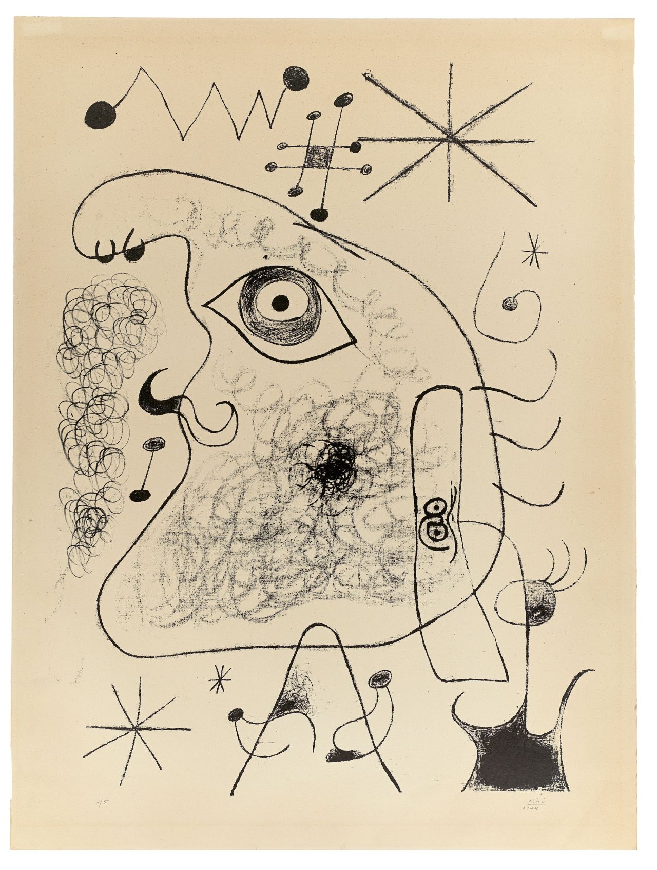 Auf diesem Bild ist das folgende Kunstwerk zu sehen: Joan Miró. „Barcelona XXXV“. 1944.