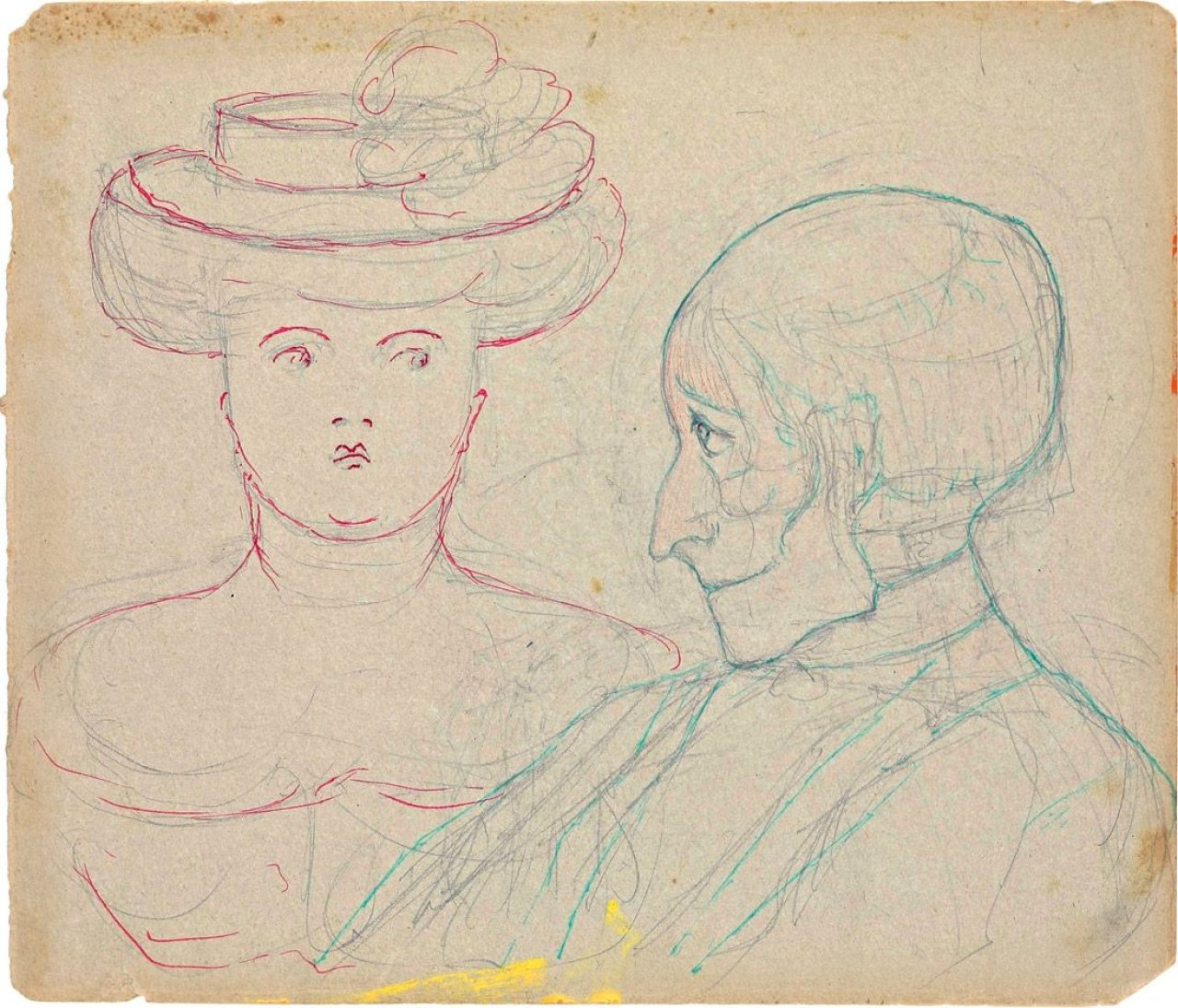 Auf diesem Bild ist das folgende Kunstwerk zu sehen: Marianne von Werefkin. „Jugend und Alter“. Um 1909.