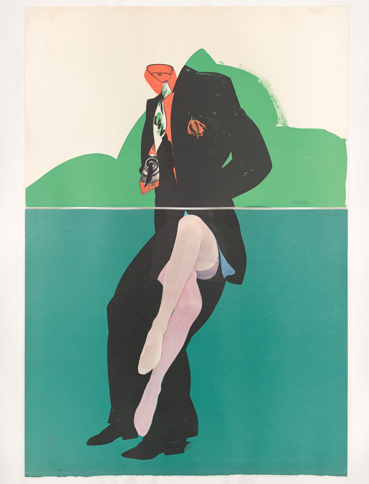 Auf diesem Bild ist das folgende Kunstwerk zu sehen: Allen Jones. Aus: „Life Class“. 1968.