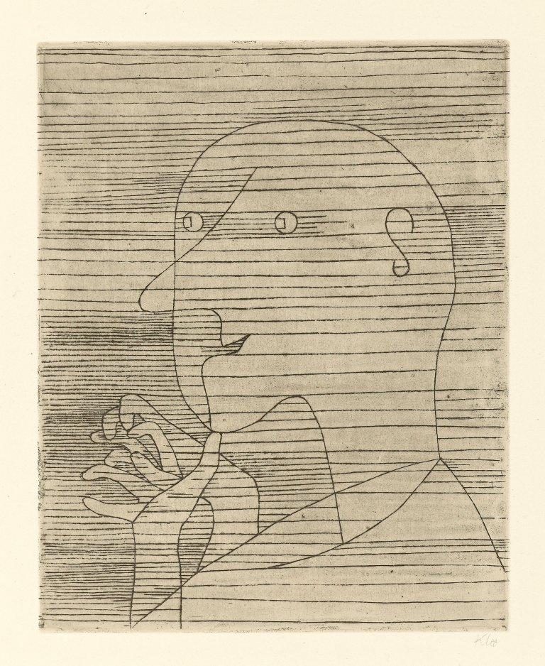 This picture shows the following artwork: Paul Klee. "Rechnender Greis". 1929.