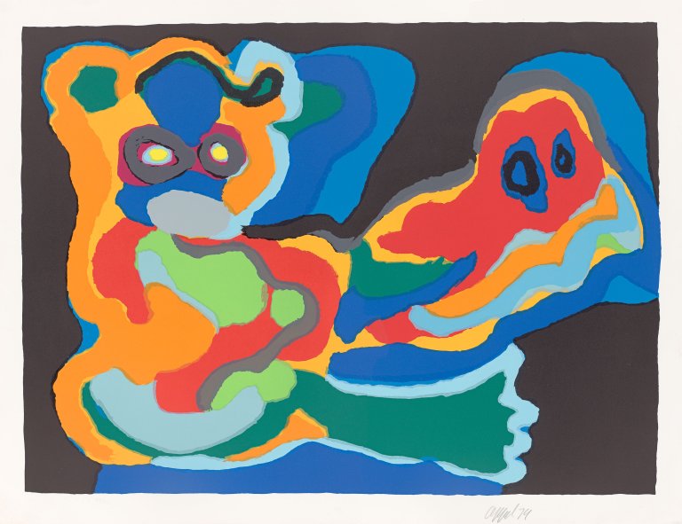 Auf diesem Bild ist das folgende Kunstwerk zu sehen: Karel Appel. Ohne Titel. 1974.