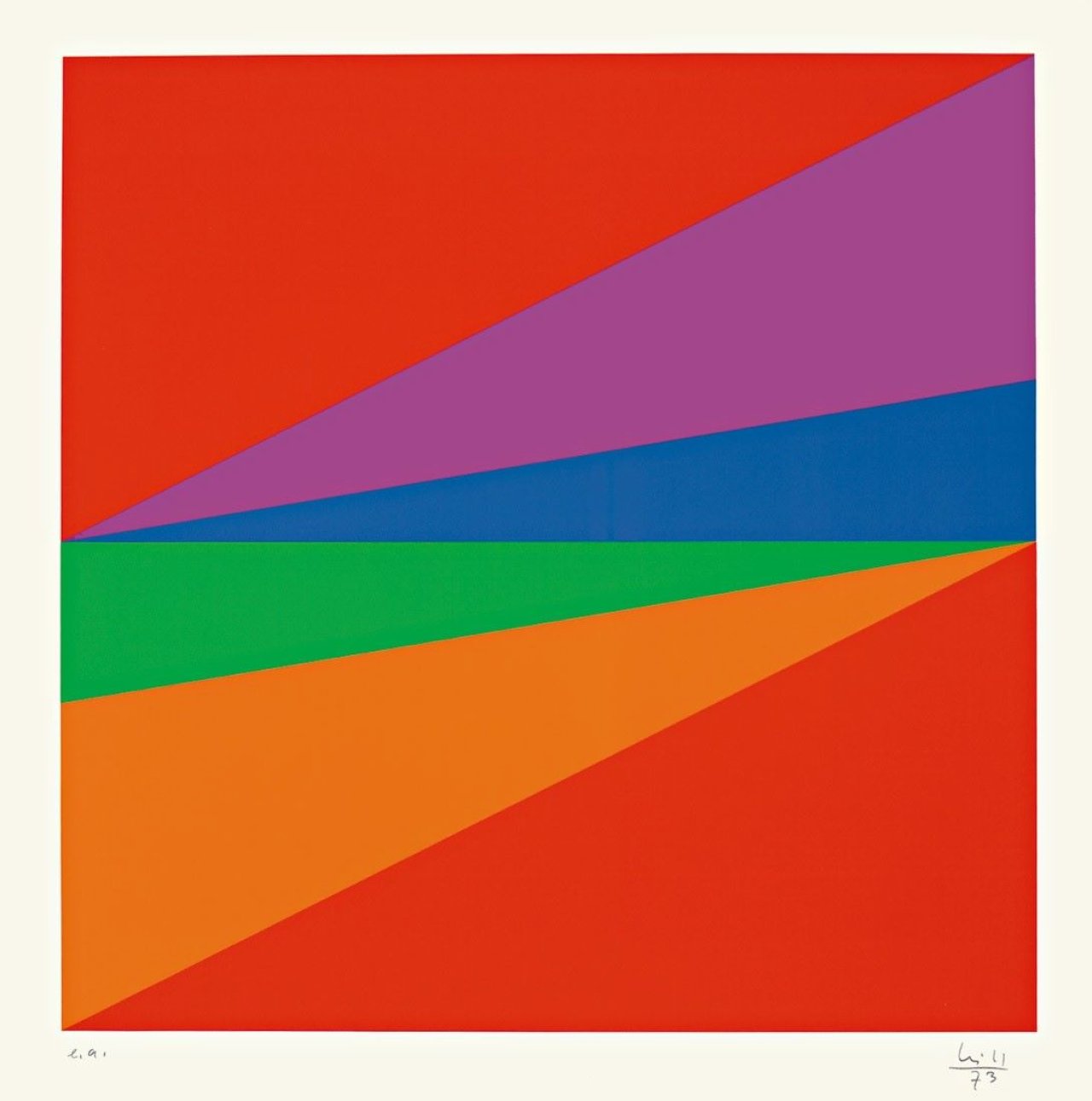 This picture shows the following artwork: Max Bill. Aus: „9x5 konkret“. 1973.