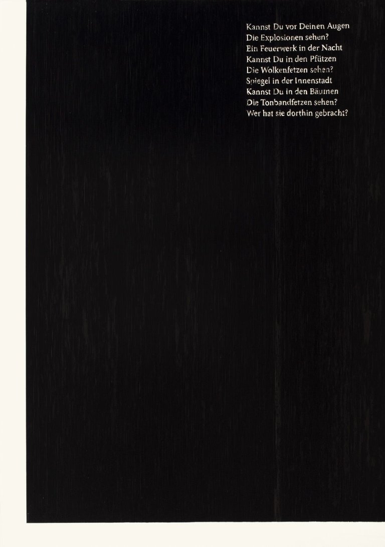 Auf diesem Bild ist das folgende Kunstwerk zu sehen: Gregor Hildebrandt. „Explosion (Tocotronic)“. 2007.