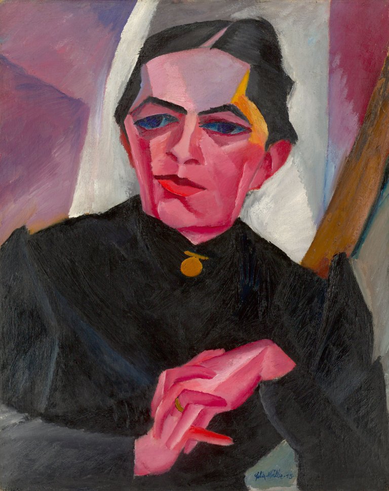 Auf diesem Bild ist das folgende Kunstwerk zu sehen: Conrad Felixmüller. „Das Bildnis von meiner Mutter“. 1915.