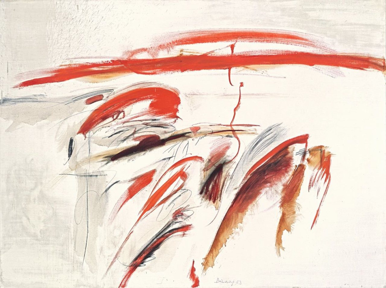 Auf diesem Bild ist das folgende Kunstwerk zu sehen: Peter Brüning. „Komposition 21/63“. 1963.