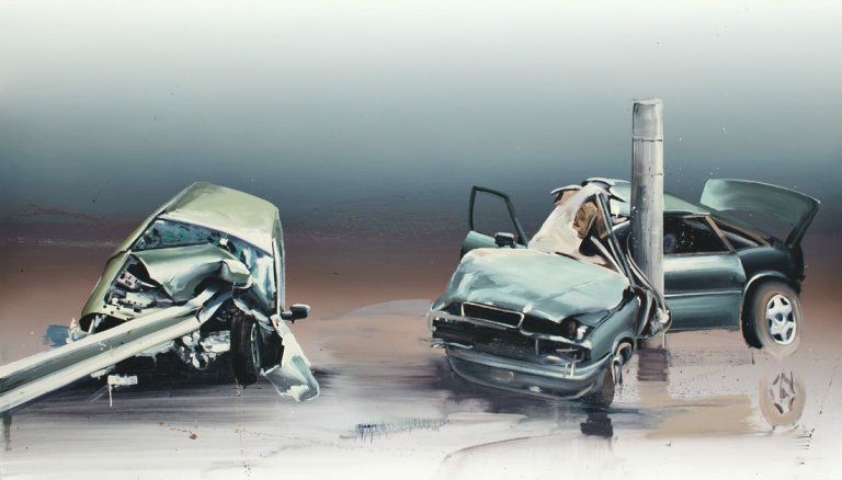 Auf diesem Bild ist das folgende Kunstwerk zu sehen: Dirk Skreber. „It Rocks Us So Hard - Ho, Ho, Ho 5.0“. 2002.