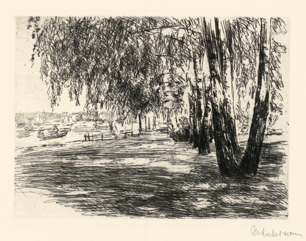 This picture shows the following artwork: Max Liebermann. „Landschaft am Wannsee“. 1918.