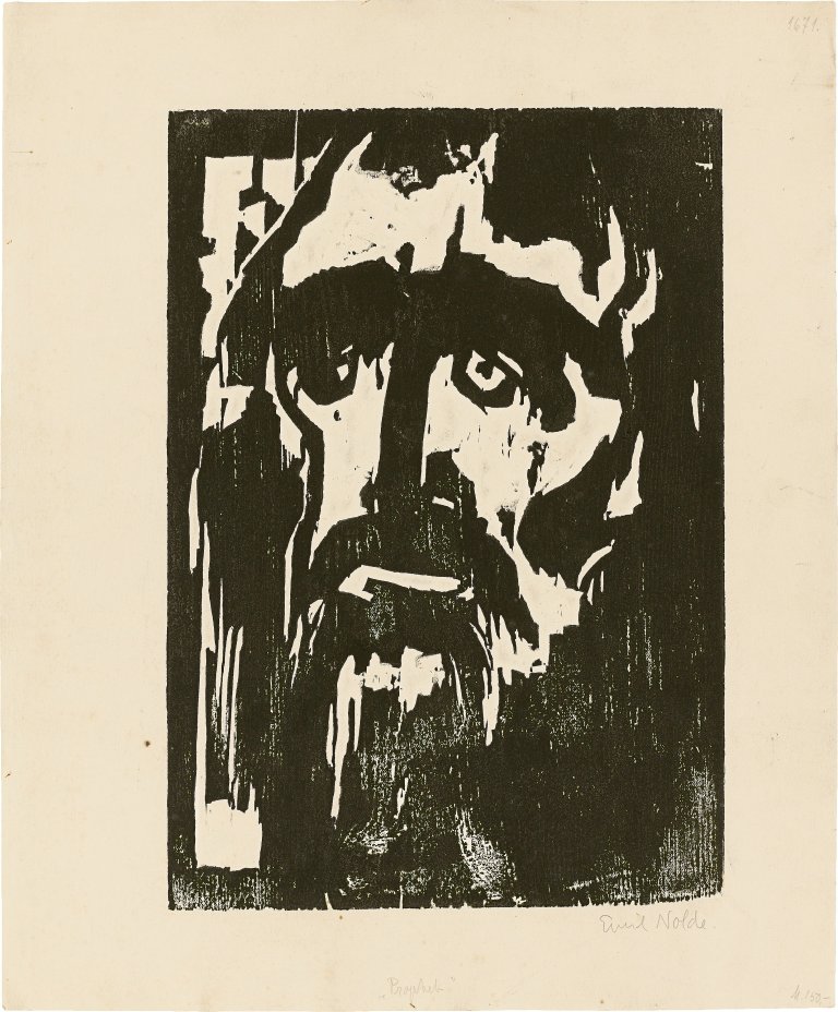 This picture shows the following artwork: Emil Nolde. ”Prophet”. 1910.