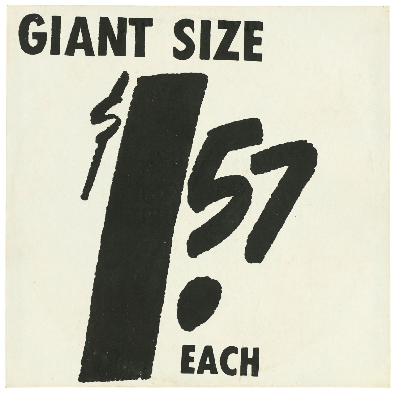 This picture shows the following artwork: Andy Warhol. „$ 1.57 Giant Size“. 1963.