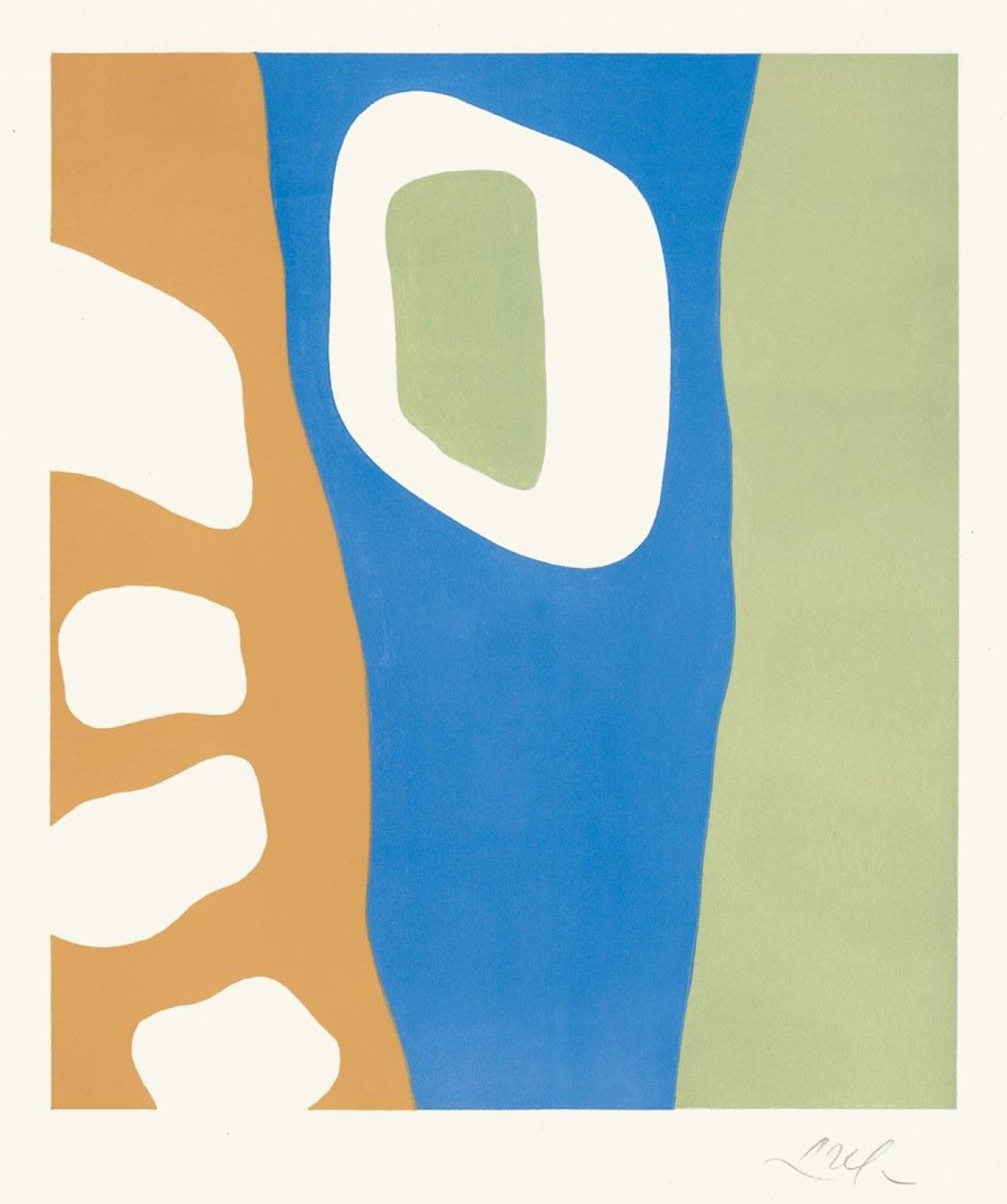 This picture shows the following artwork: Hans (Jean) Arp. „Coulisses de forêt“. 1955.