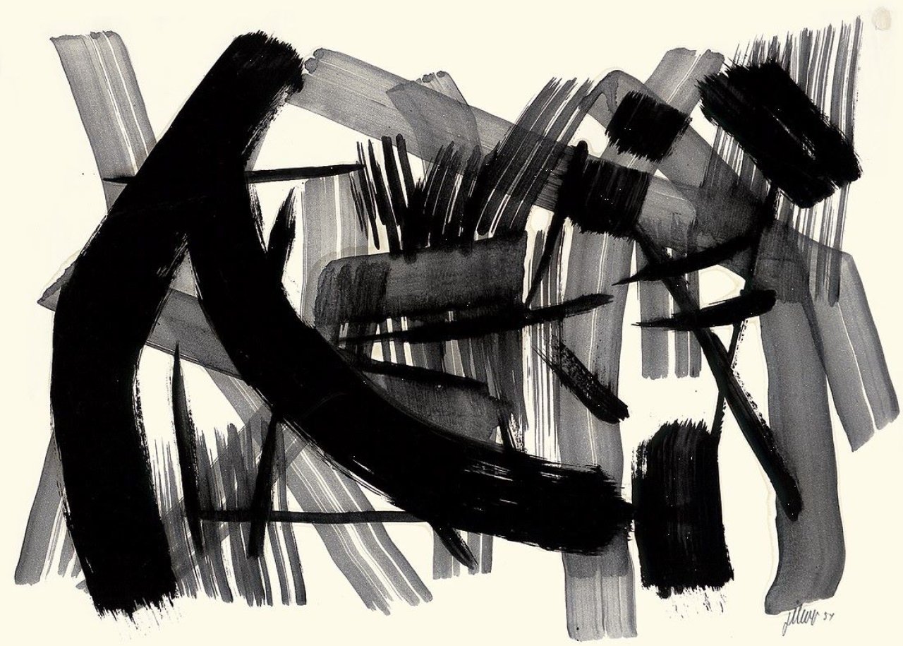 This picture shows the following artwork: Fritz Winter. Ohne Titel. 1954.