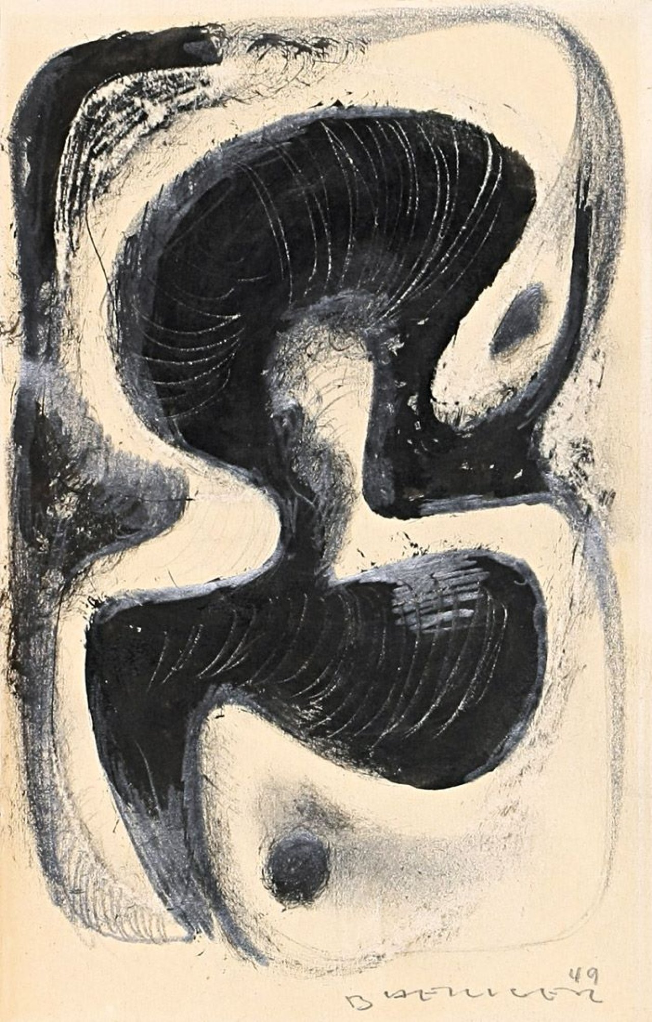 Auf diesem Bild ist das folgende Kunstwerk zu sehen: Bernhard Heiliger. Ohne Titel. 1949.