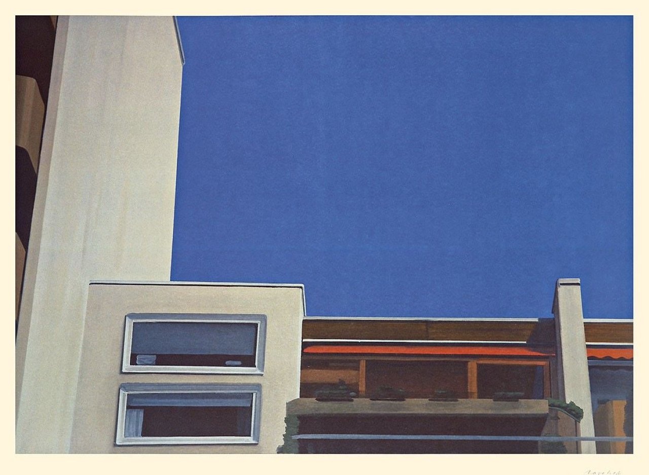 This picture shows the following artwork: Eberhard Havekost. „Kabinen Blau“. 2000.