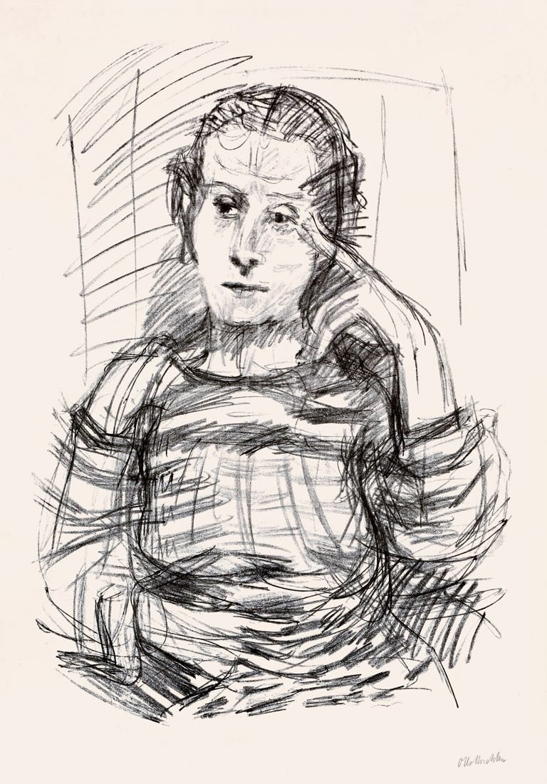 Auf diesem Bild ist das folgende Kunstwerk zu sehen: Oskar Kokoschka. „Das Konzert IV“ (Mirjam). 1920.