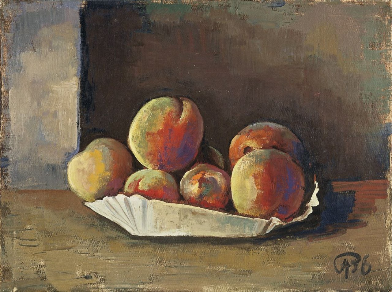 Auf diesem Bild ist das folgende Kunstwerk zu sehen: Karl Hofer. „Pfirsiche“. 1936.