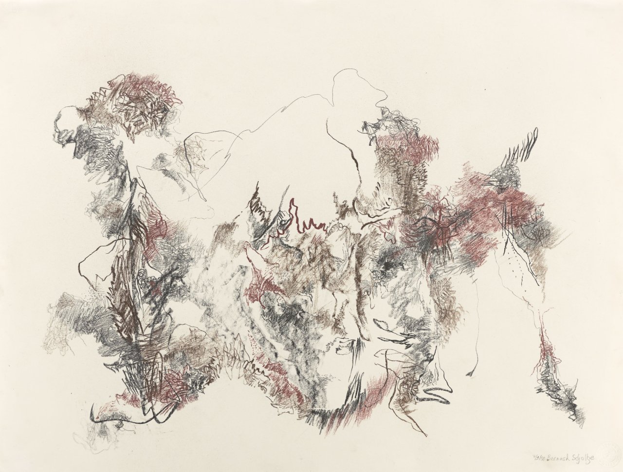 This picture shows the following artwork: Bernard Schultze. Untitled. 1958.