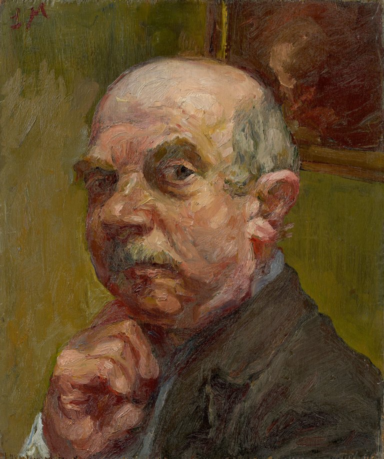 Auf diesem Bild ist das folgende Kunstwerk zu sehen: Ludwig Meidner. Selbstbildnis. Um 1950.