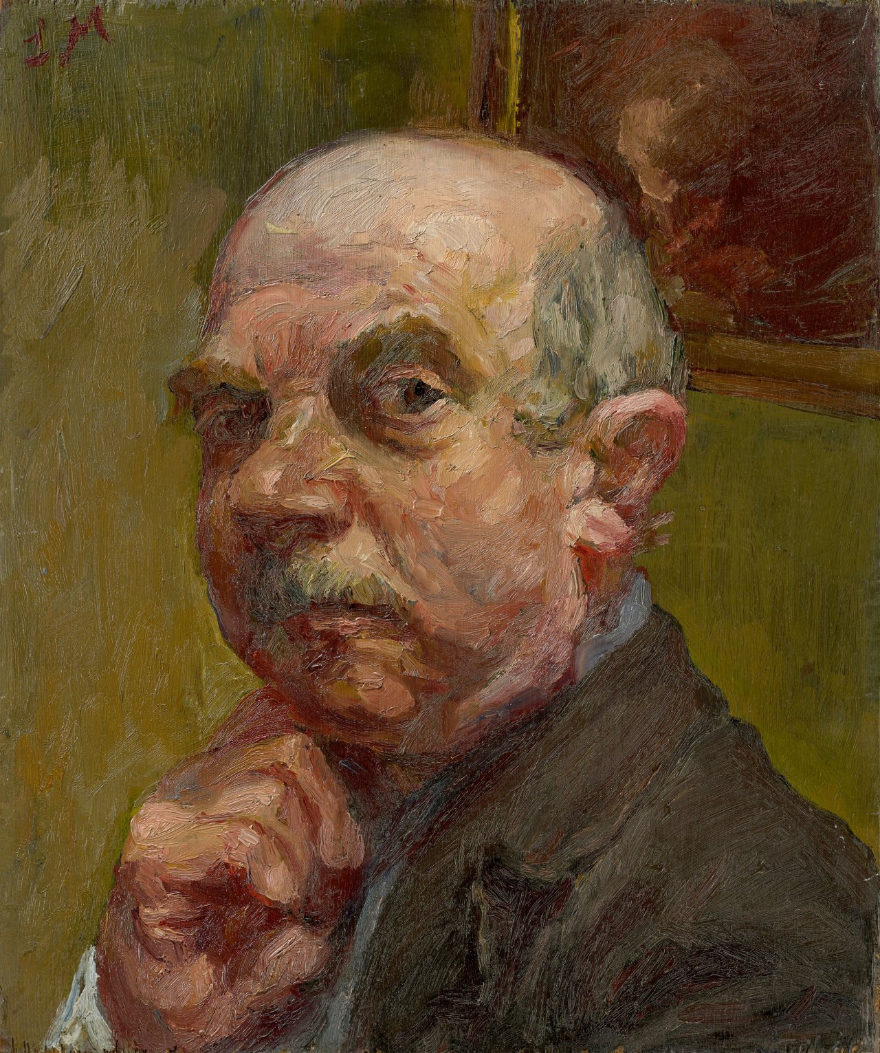 Auf diesem Bild ist das folgende Kunstwerk zu sehen: Ludwig Meidner. Selbstbildnis. Um 1950.