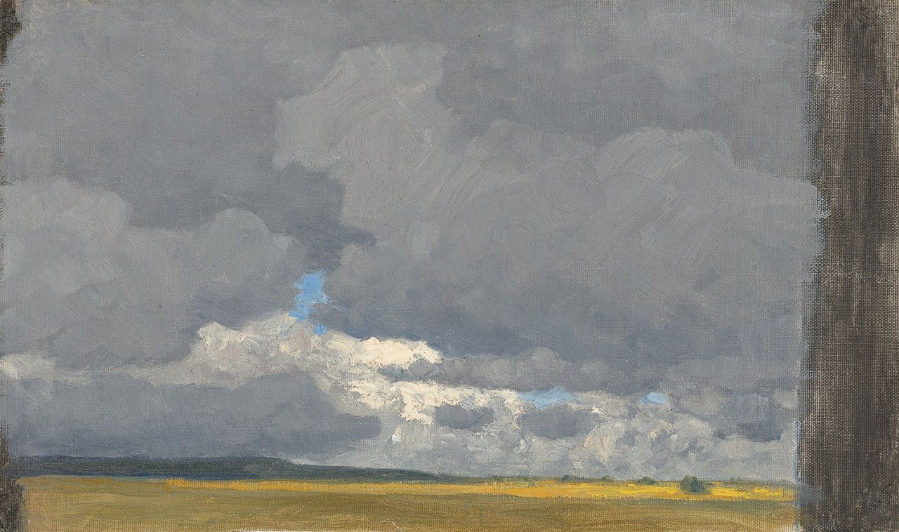 Auf diesem Bild ist das folgende Kunstwerk zu sehen: Paul von Ravenstein. „Wolkenstudie IV“. Nach 1906.
