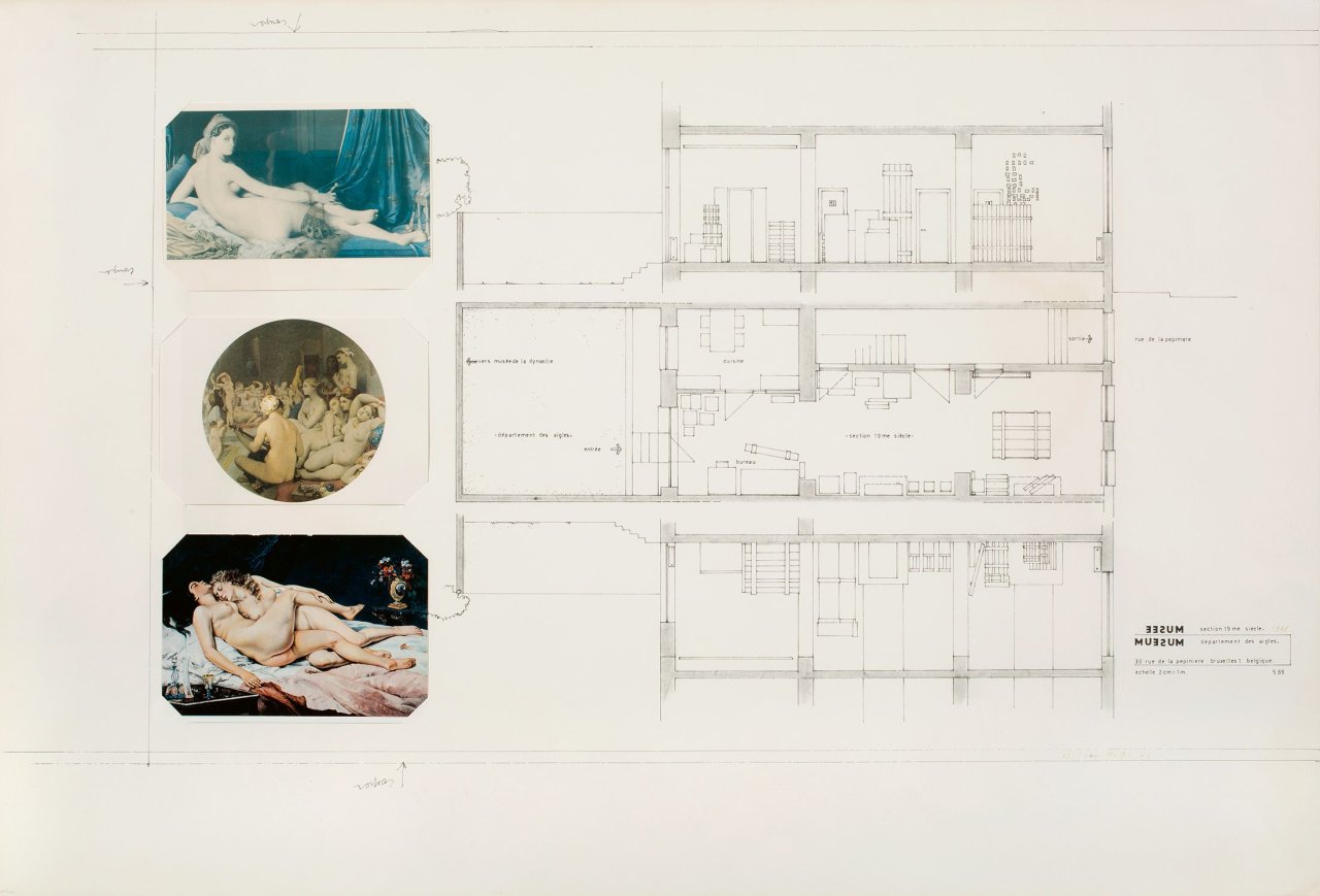 Auf diesem Bild ist das folgende Kunstwerk zu sehen: Marcel Broodthaers. „Musée - Museum“. 1968/1972.