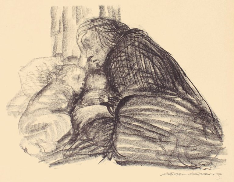 Auf diesem Bild ist das folgende Kunstwerk zu sehen: Käthe Kollwitz. „Städtisches Obdach“. 1926.