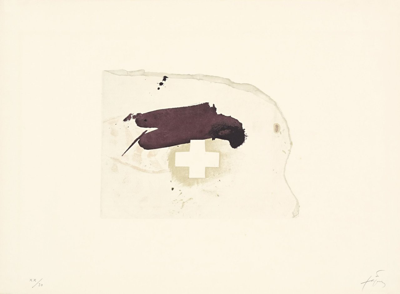 This picture shows the following artwork: Antoni Tàpies. Untitled. 1977.