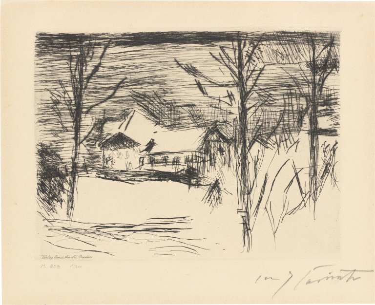This picture shows the following artwork: Lovis Corinth. ”Winter am Walchensee”. 1924.
