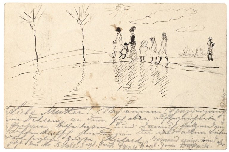 Auf diesem Bild ist das folgende Kunstwerk zu sehen: August Macke. Familienspaziergang. 1907.