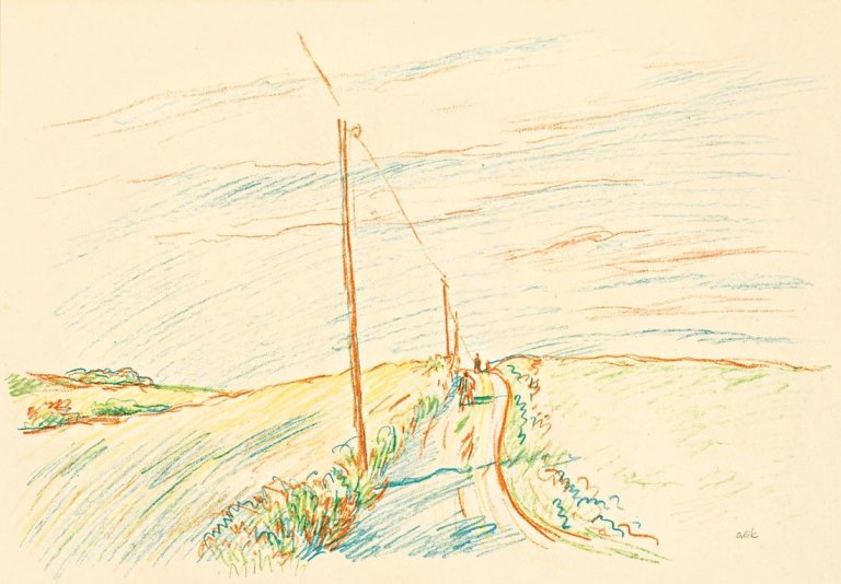Auf diesem Bild ist das folgende Kunstwerk zu sehen: Emil Orlik. „Erinnerungen an Hiddensee“. 1919.