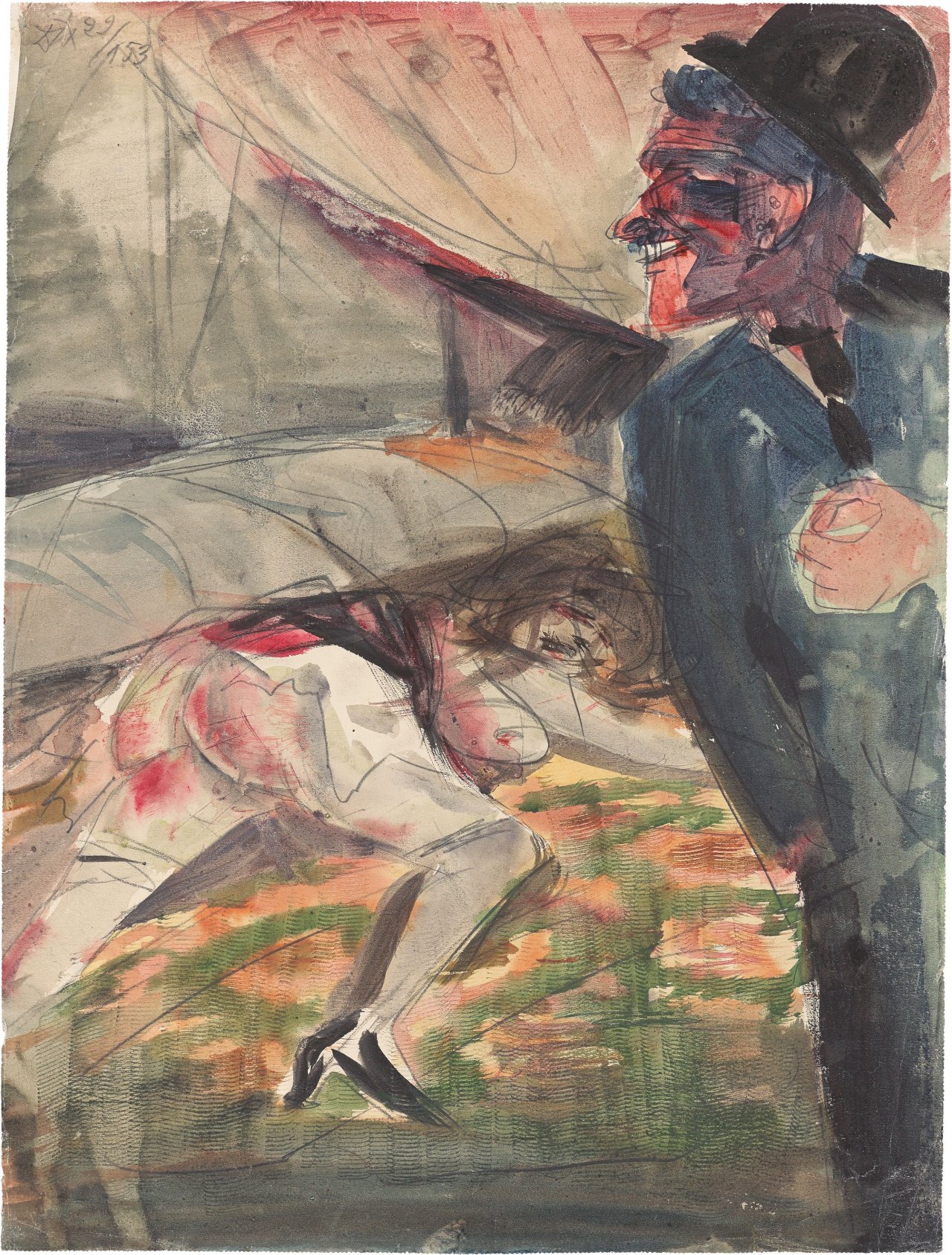 Auf diesem Bild ist das folgende Kunstwerk zu sehen: Otto Dix. „Scene I“. 1922.