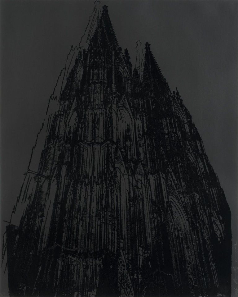 This picture shows the following artwork: Andy Warhol. „Cologne Cathedral“ (schwarz). 1985.