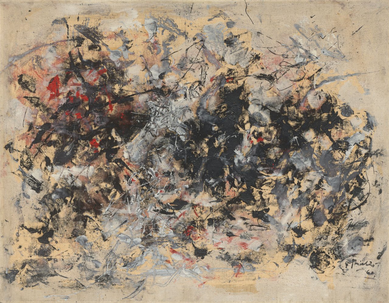 Auf diesem Bild ist das folgende Kunstwerk zu sehen: Fred Thieler. „Transparent I“. 1960.