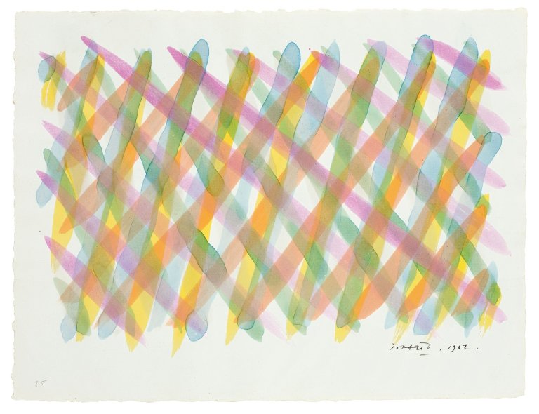 Auf diesem Bild ist das folgende Kunstwerk zu sehen: Piero Dorazio. Ohne Titel. 1962.