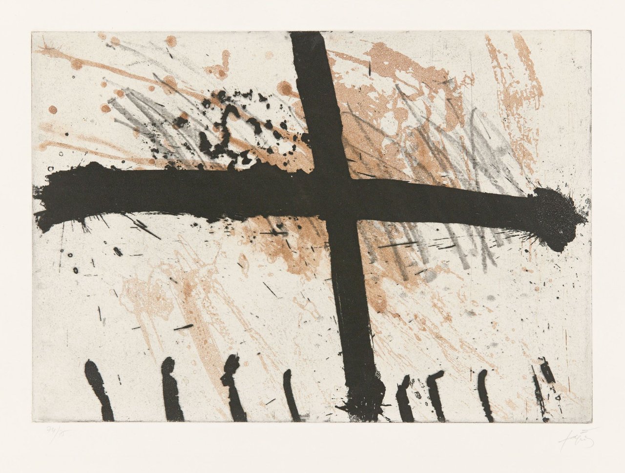Auf diesem Bild ist das folgende Kunstwerk zu sehen: Antoni Tàpies. „La Grille“. 1969.