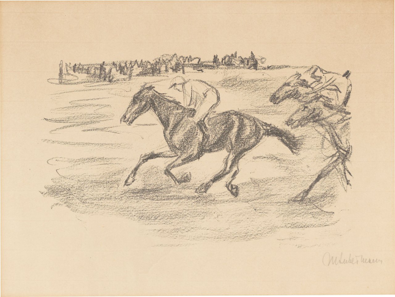This picture shows the following artwork: Max Liebermann. „Wettrennen“. 1922.