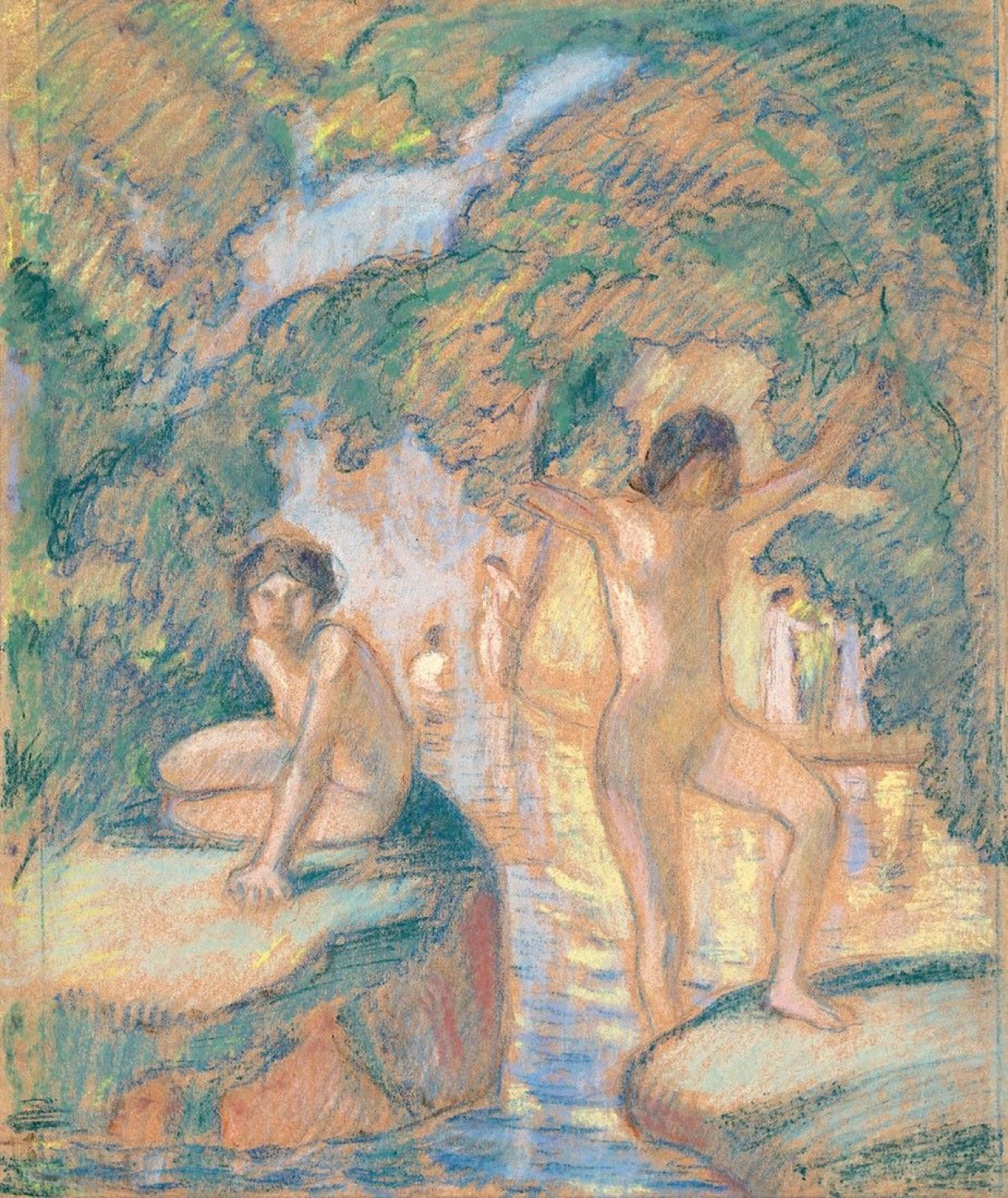 Auf diesem Bild ist das folgende Kunstwerk zu sehen: Ludwig von Hofmann. Badende.