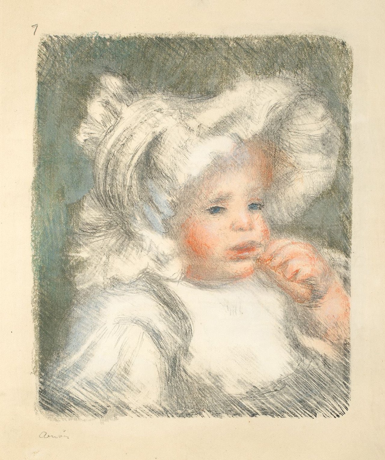 Auf diesem Bild ist das folgende Kunstwerk zu sehen: Auguste Renoir. „L’enfant au biscuit (Jean Renoir)“. 1899.