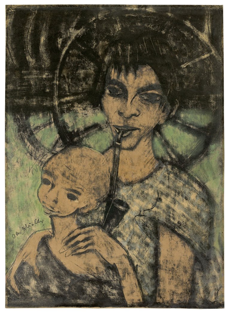 Auf diesem Bild ist das folgende Kunstwerk zu sehen: Otto Mueller. „Zigeunermadonna“. 1926-27.