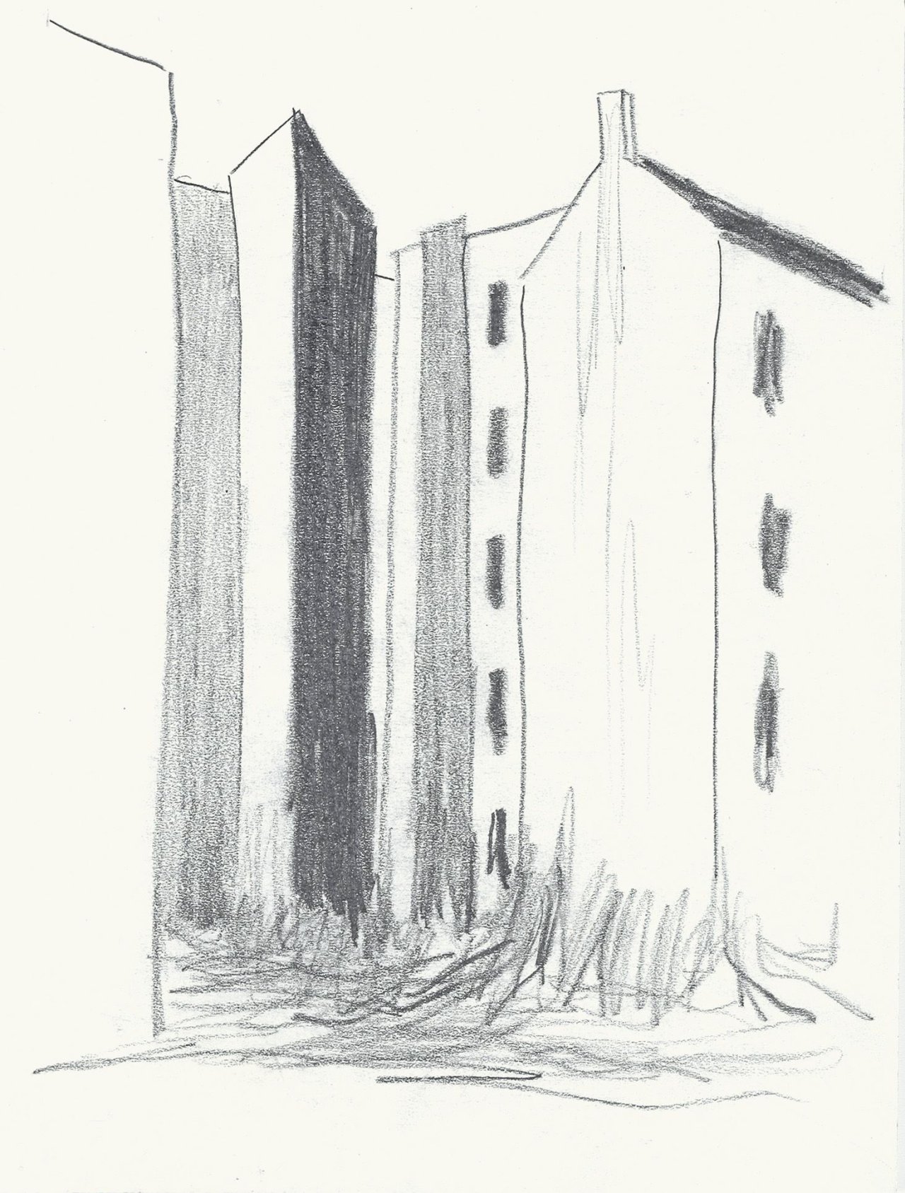 Auf diesem Bild ist das folgende Kunstwerk zu sehen: Werner Heldt. „Häuser“. 1949.
