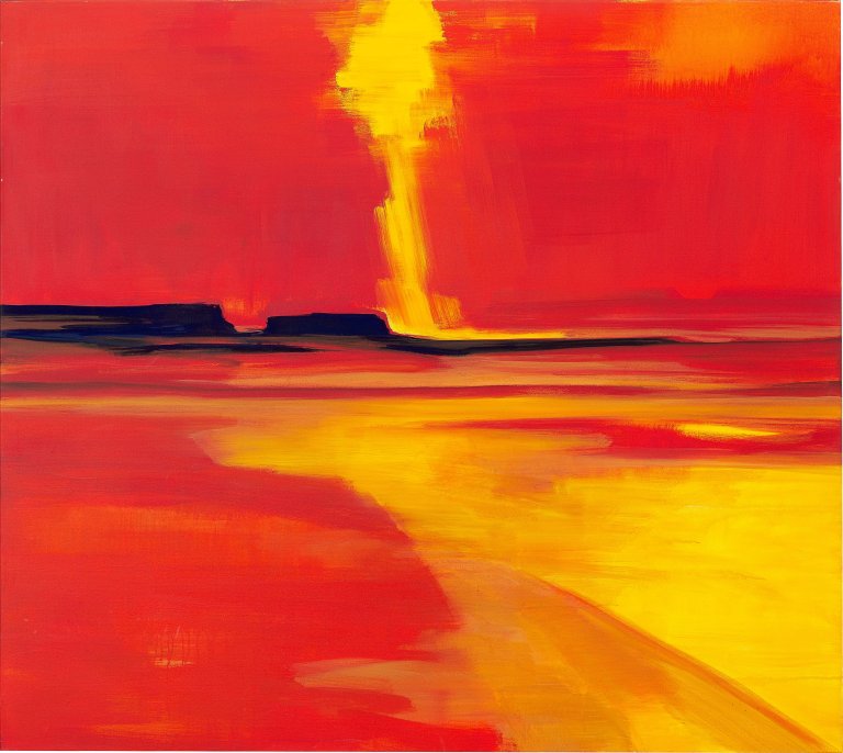 Auf diesem Bild ist das folgende Kunstwerk zu sehen: Bernd Zimmer. „Namib. Sonne“. 1999.