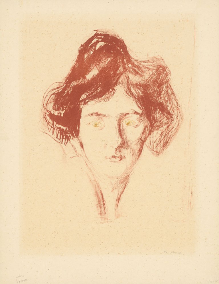 This picture shows the following artwork: Edvard Munch. ”Berliner Modell”. 1913/14.