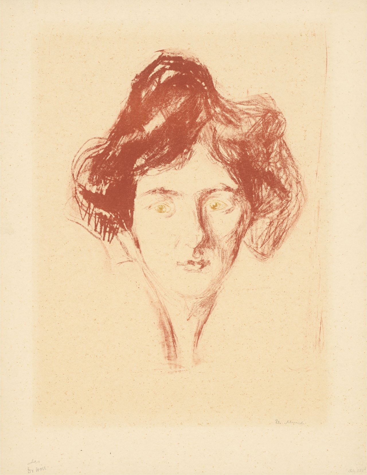 This picture shows the following artwork: Edvard Munch. ”Berliner Modell”. 1913/14.