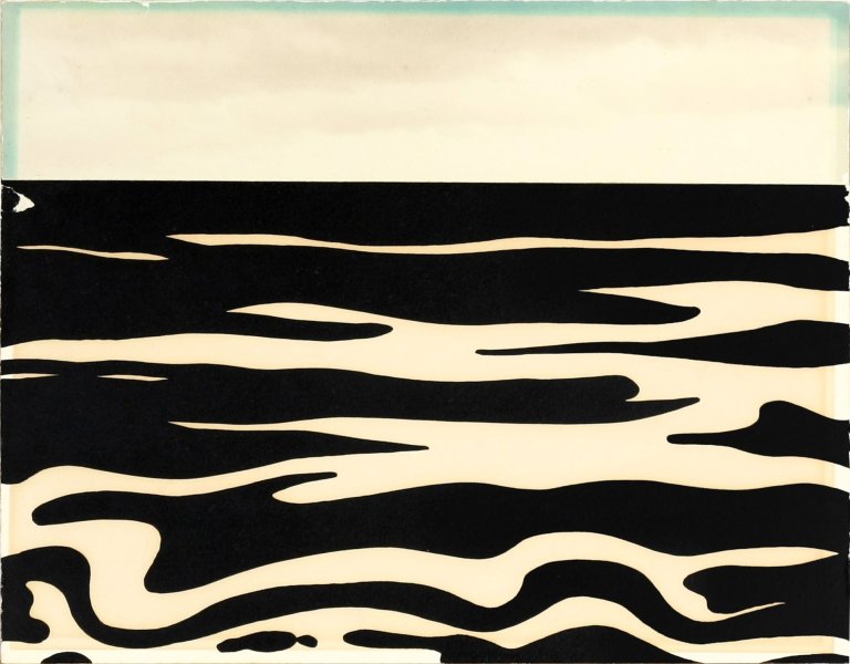 Auf diesem Bild ist das folgende Kunstwerk zu sehen: Roy Lichtenstein. „Landscape 9“ aus: „Ten Landscapes“. 1967.