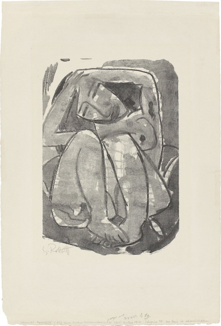 Auf diesem Bild ist das folgende Kunstwerk zu sehen: Karl Schmidt-Rottluff. „Weib“. 1914.