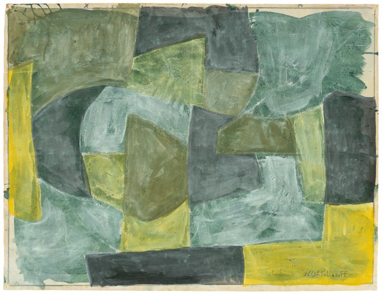 Auf diesem Bild ist das folgende Kunstwerk zu sehen: Serge Poliakoff. „Composition abstraite“. 1959.