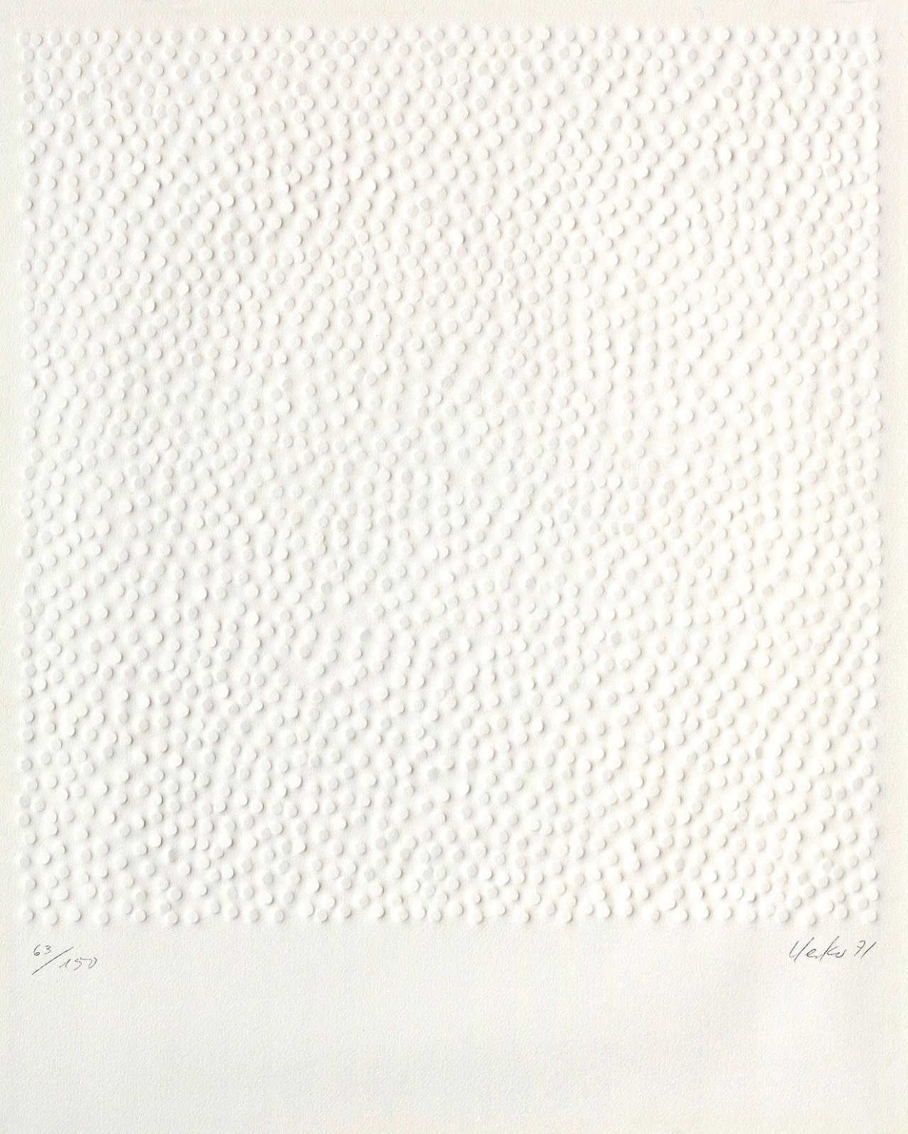 Auf diesem Bild ist das folgende Kunstwerk zu sehen: Günther Uecker. Ohne Titel. 1971.