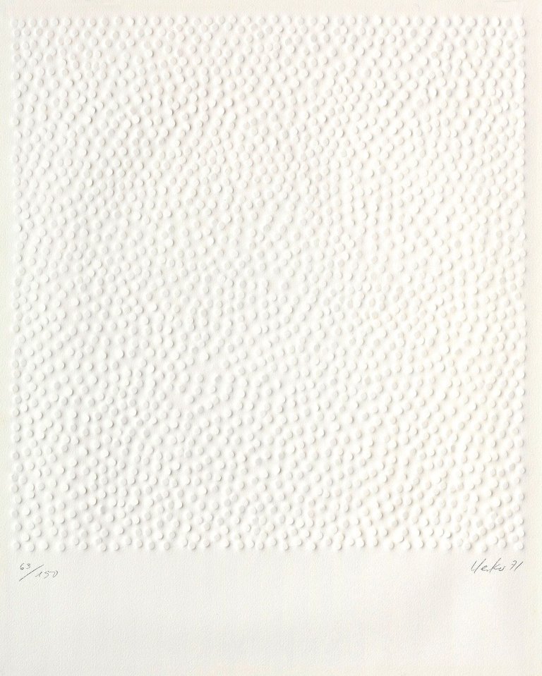 Auf diesem Bild ist das folgende Kunstwerk zu sehen: Günther Uecker. Ohne Titel. 1971.