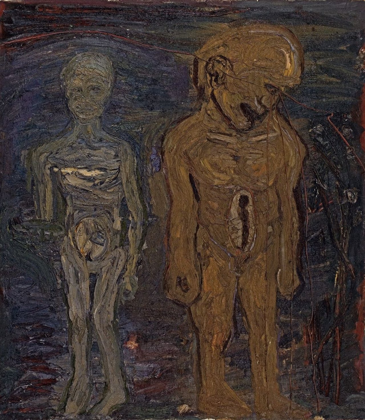 Auf diesem Bild ist das folgende Kunstwerk zu sehen: Gustav Kluge. „Apollon und Adam Kadmon“. 1987.