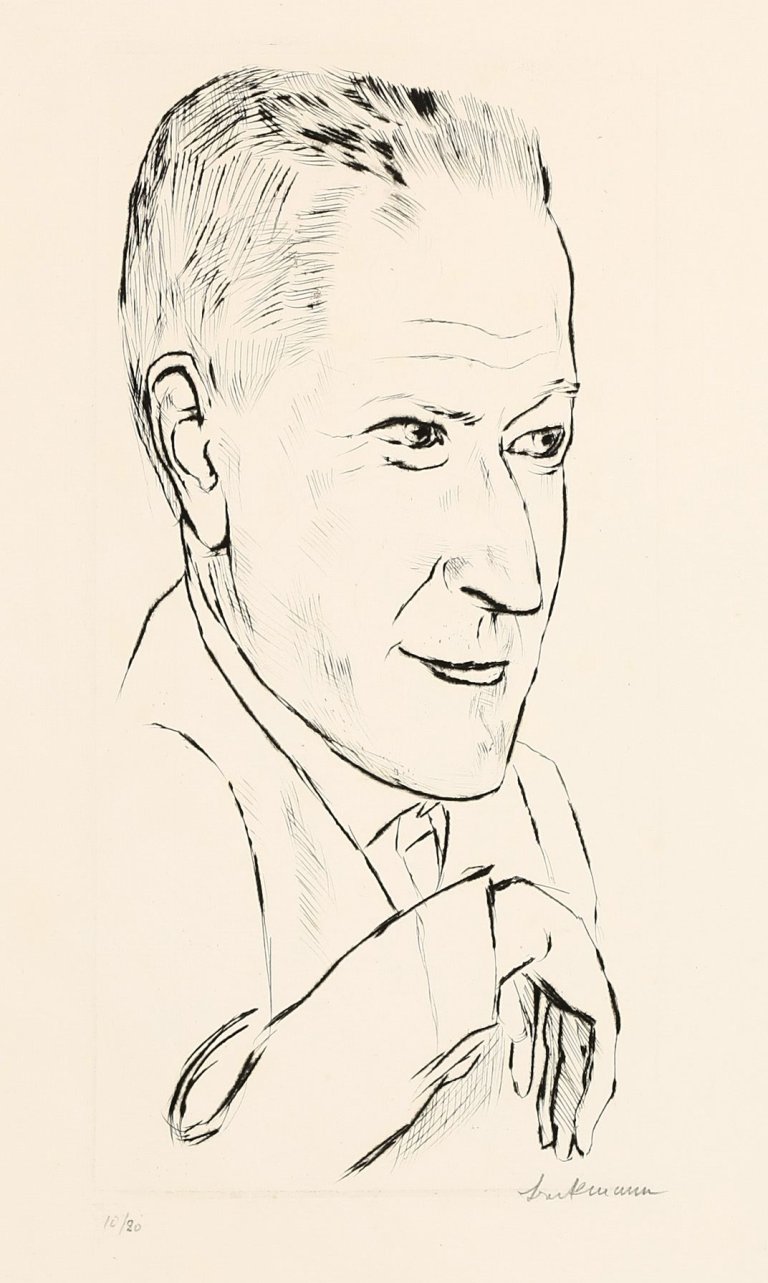 Auf diesem Bild ist das folgende Kunstwerk zu sehen: Max Beckmann. „Bildnis Reinhard Piper“. 1920.