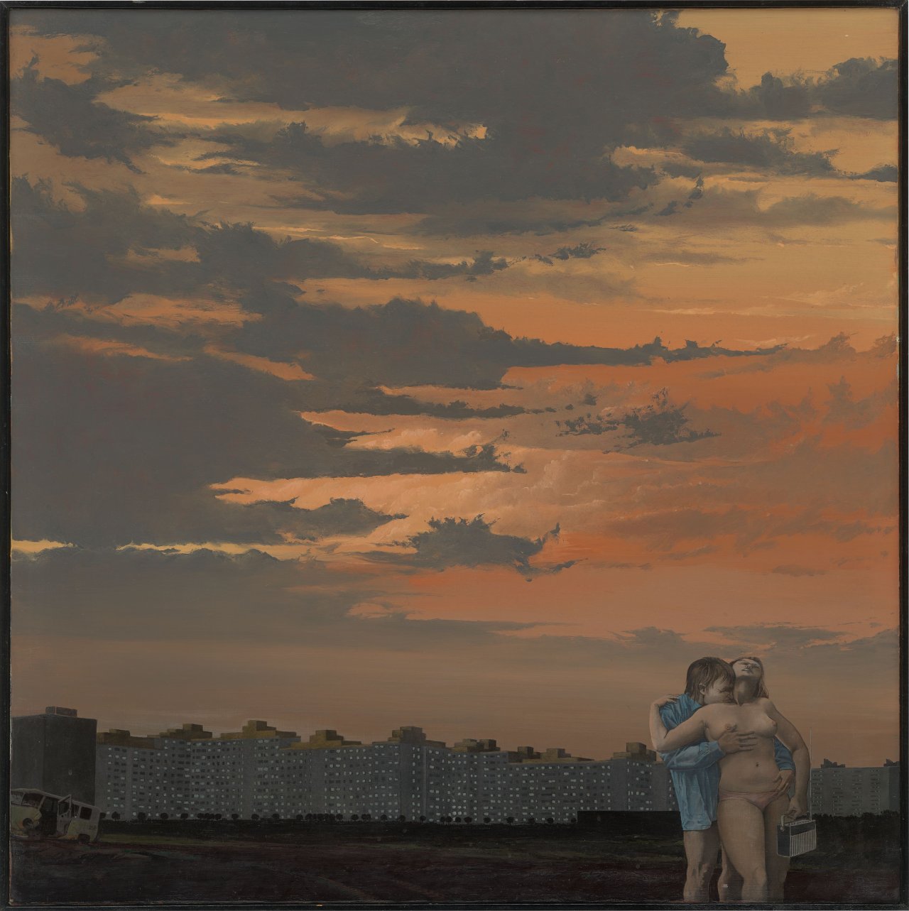 Auf diesem Bild ist das folgende Kunstwerk zu sehen: Matthias Koeppel. „Sonnenuntergang“. 1973.